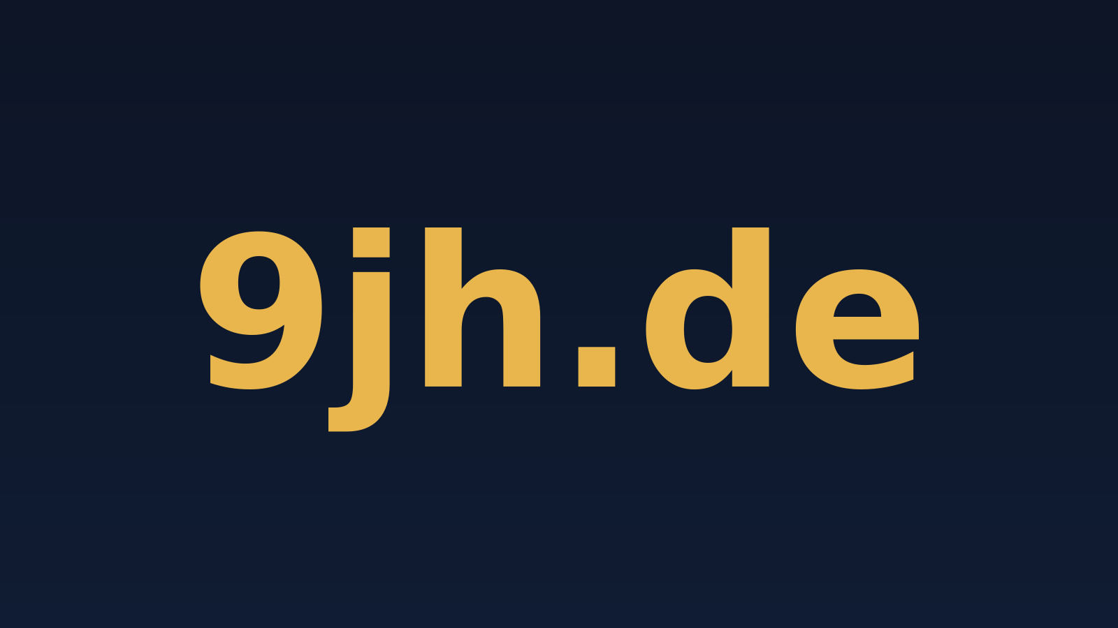 9jh.de – Domain zu verkaufen